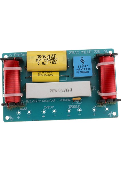 Araba Ev Ses Sistemi Için 3 Yollu Hoparlör Crossover Frekans Bölücü