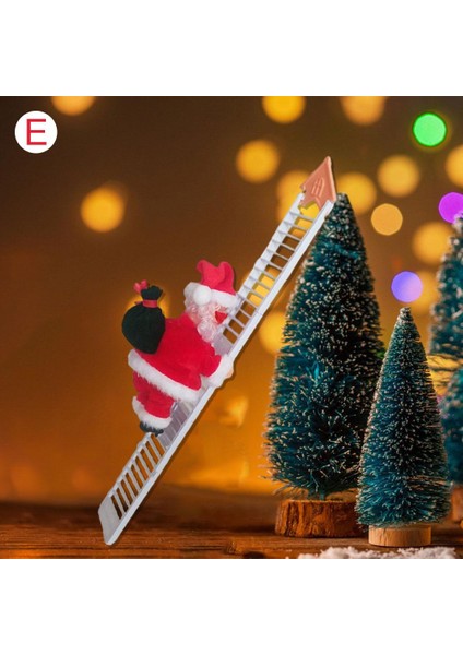 Elektrikli Tırmanma Evi Noel Baba Noel Baba Bebek Oyuncak Xmas Hediye Ev Tırmanması Ev A