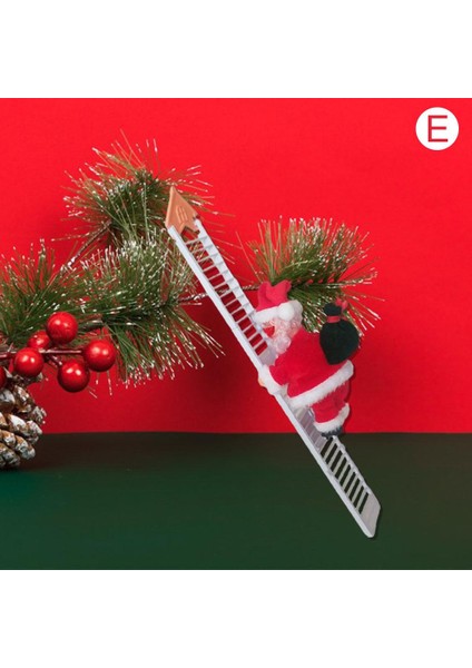 Elektrikli Tırmanma Evi Noel Baba Noel Baba Bebek Oyuncak Xmas Hediye Ev Tırmanması Ev A