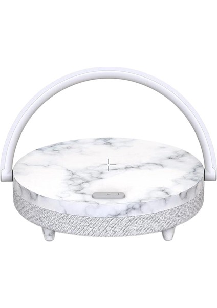 Taşınabilir Bluetooth Hoparlör Kablosuz Şarj USB Elektrikli Lamba Ev Ofis Mermer Için