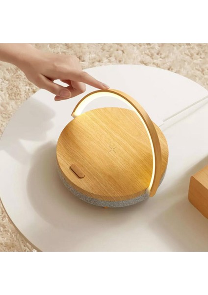 Taşınabilir Bluetooth Hoparlör Kablosuz Şarj USB Elektrikli Lamba Ev Ofis Mermer Için fırsatları