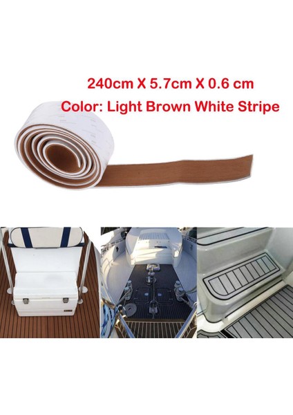 94 "× 2" Eva Faux Teak Güverte Levha Deniz Tekne Yat Için Yat Rv Döşeme Mat # 6 Açık Kahverengi Beyaz Şerit fiyatları