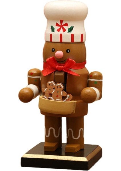 Ahşap Fındıkkıran Bebek Noel Süsler 16 cm Çocuk Oyuncakları Parti Ofis Gingerbread Adam Için