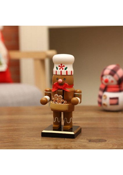 Ahşap Fındıkkıran Bebek Noel Süsler 16 cm Çocuk Oyuncakları Parti Ofis Gingerbread Adam Için