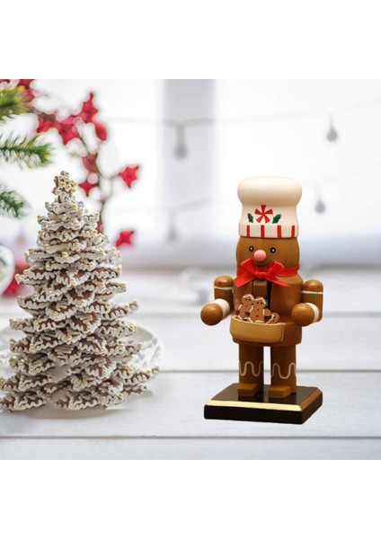 Ahşap Fındıkkıran Bebek Noel Süsler 16 cm Çocuk Oyuncakları Parti Ofis Gingerbread Adam Için