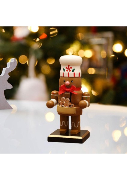 Ahşap Fındıkkıran Bebek Noel Süsler 16 cm Çocuk Oyuncakları Parti Ofis Gingerbread Adam Için