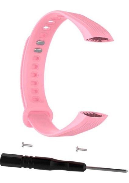Silikon Akıllı Watch Band Yedek Bilek Kayışı Huawei Onur 3 Pembe