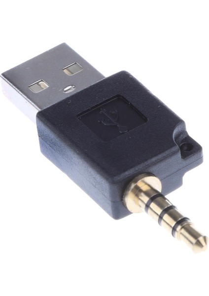 2 In 1 USB Veri Senkronizasyon Şarj Adaptörü 3.5mm Ipod Shuffle Için 1. 2. Siyah fırsatları