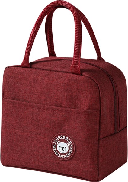 SunniMix Öğle Yemeği Çantası Soğutma Yağı ile Cepli Iş Seyahat Çocuklar Için Kırmızı (Yurt Dışından) fiyatları