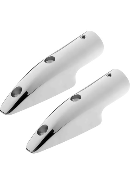 2x 316 Paslanmaz Çelik Marine Tekne Küpeşte Için 22MM Iç Çap Demiryolu Sonu