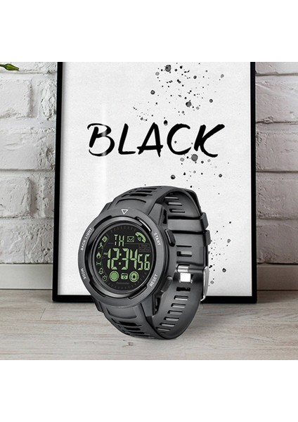 Erkekler Erkek Spor Süper Zorlu Akıllı Spor Bluetooth Izle Açık Güzel Siyah