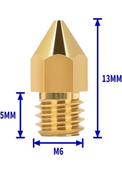 0.5 Mk8 Pirinç Nozzle