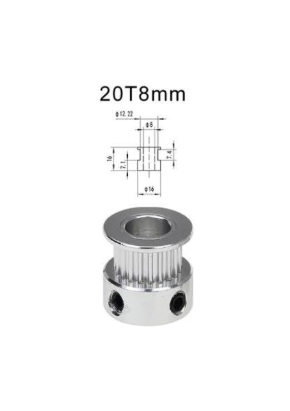 8mm Gt2 Kasnak (20 Diş)