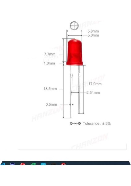 5mm Kırmızı LED