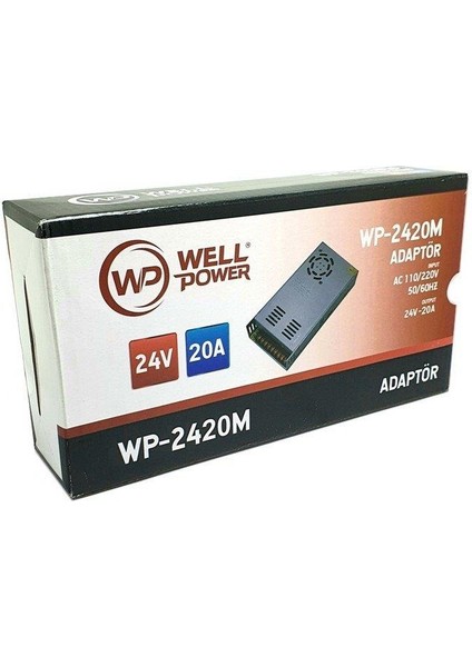 WP-2420M 24 Volt 20 Amper Adaptör Metal Kasa fırsatları