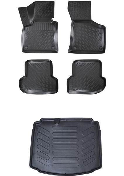 Audi A3 Hb 2003-2012 3D Bagaj Havuzu ve Paspas Siyah