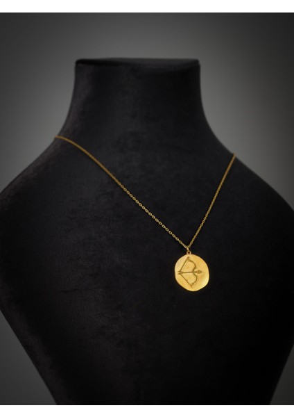 ’den 925 Ayar Gümüş & Antik Altın Kaplamalı Burç Kolyeleri-Yay fiyatları