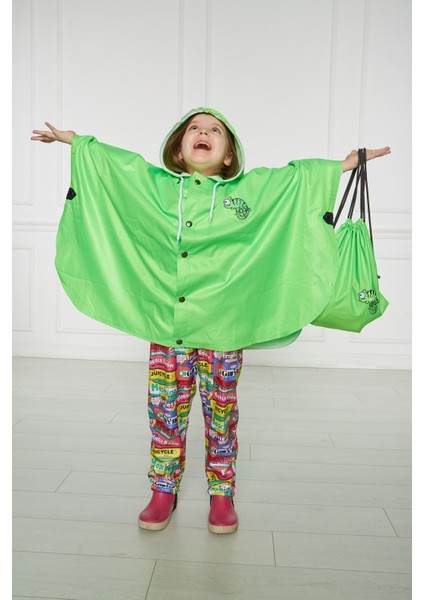 Çocuk Neon Fıstık Yeşili Yağmurluk fiyatları