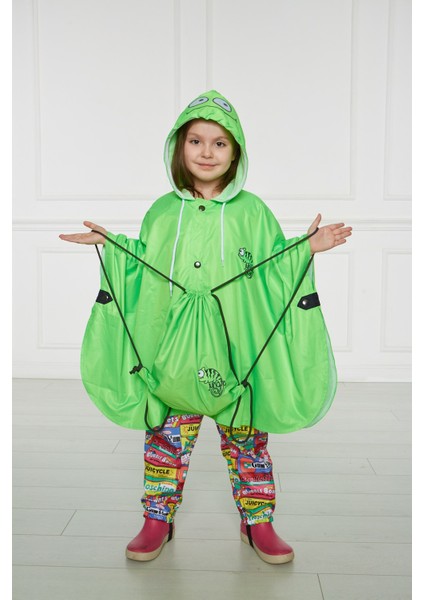 Çocuk Neon Fıstık Yeşili Yağmurluk fırsatları