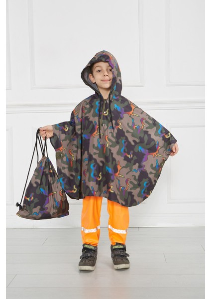 Çocuk Unisex Kamuflaj Yağmurluk fırsatları