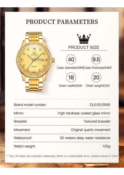 Chronograph Erkek Saati Su Geçirmez Paslanmaz Çelik (Yurt Dışından)