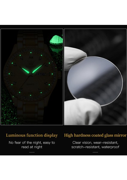 Chronograph Erkek Saati Su Geçirmez Paslanmaz Çelik (Yurt Dışından)