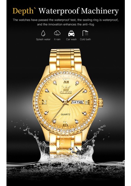 Chronograph Erkek Saati Su Geçirmez Paslanmaz Çelik (Yurt Dışından)