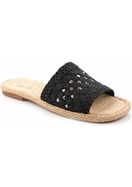 Siyah Örgü Kadın Terlik K048740134 modelleri