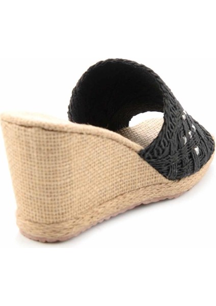 Siyah Örgü Kadın Terlik K048740135 fırsatları