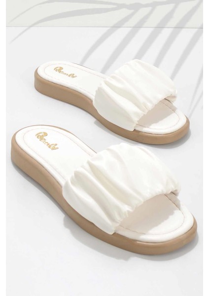 Beyaz Kadın Terlik K048750811
