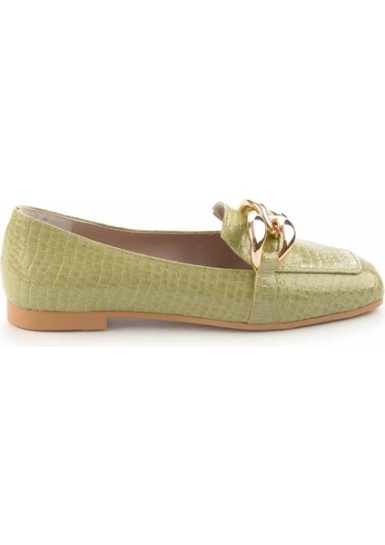 Yeşil Rugan Kadın Loafer Ayakkabı K016411663
