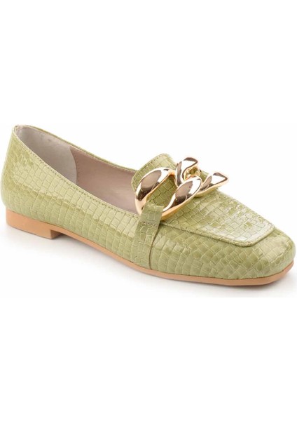 Yeşil Rugan Kadın Loafer Ayakkabı K016411663