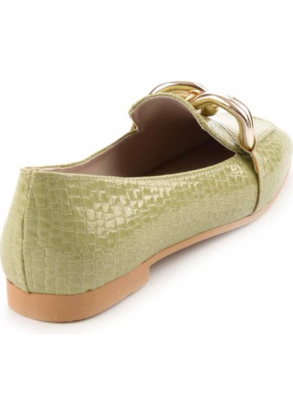 Yeşil Rugan Kadın Loafer Ayakkabı K016411663