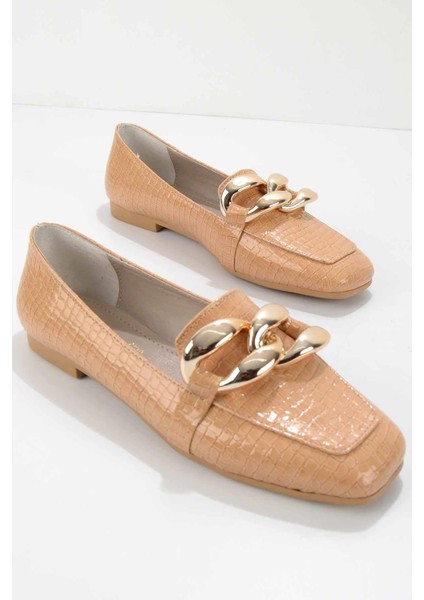 Turuncu Rugan Kadın Loafer Ayakkabı K016411663