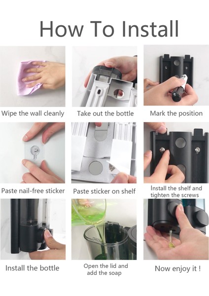 300 ml Manuel Sabunluk Duvara Monte El Basın Sabunluk (Yurt Dışından) fiyatları