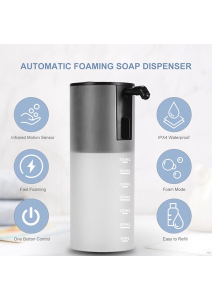350 ml Otomatik Köpük Sabunluk Kızılötesi Hareket Sensörü (Yurt Dışından) fiyatları