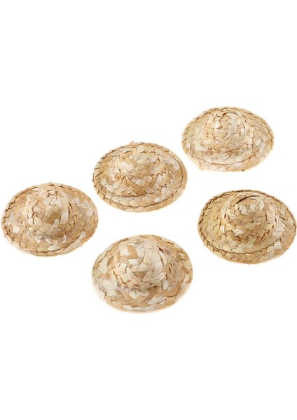 El Dokuma 1/12 Hasır Şapka Mini Bebek Şapka Süsleme Strawhat Minyatür Kitleri (Yurt Dışından)