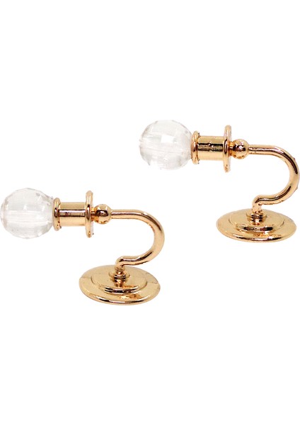 2 Adet Alaşım Metal 1:12 Ölçekli Mini Duvar Lambası Işık Dollhouse Aksesuarları (Yurt Dışından)