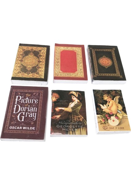 6 Adet 1:12 Dollhouse Minyatürleri Mini Kitaplar Mobilya Yaşam Sahnesi Dekoratif (Yurt Dışından)