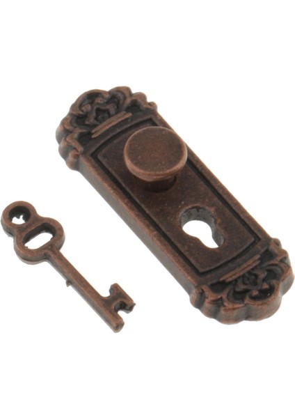 4 Parça 1/12 Dollhouse Minyatür Vintage Kapı Kilitleri ile Anahtarları - Bronz (Yurt Dışından) modelleri
