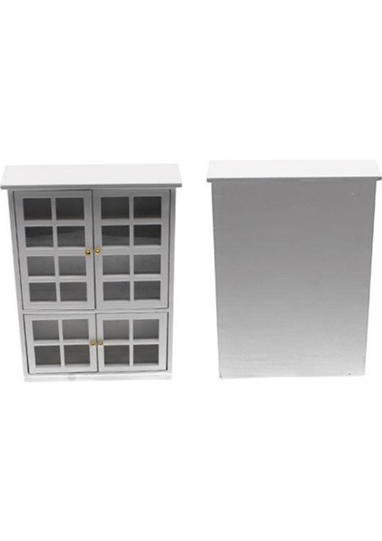 1:12 Dollhouse Minyatür Mobilya Mutfak Dolabı Dolap Ekran Raf Beyaz (Yurt Dışından) indirimleri
