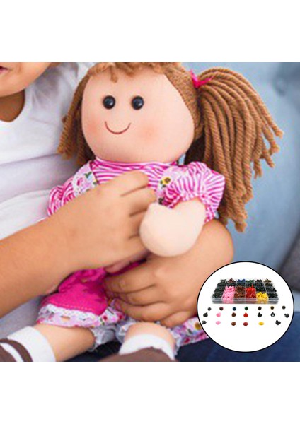 1040X Plastik Güvenlik Gözleri ve Tığ Işi Oyuncak Amigurumi Için Rondelalar ile Burun (Yurt Dışından)