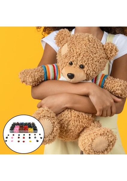1040X Plastik Güvenlik Gözleri ve Tığ Işi Oyuncak Amigurumi Için Rondelalar ile Burun (Yurt Dışından)