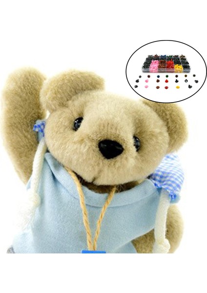 1040X Plastik Güvenlik Gözleri ve Tığ Işi Oyuncak Amigurumi Için Rondelalar ile Burun (Yurt Dışından)