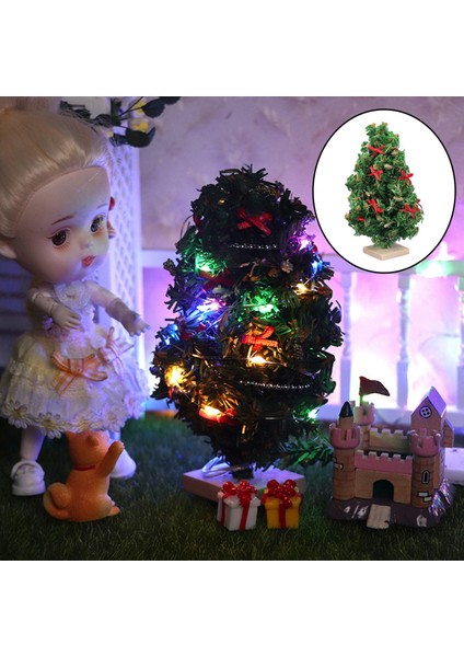 1:12 Dollhouse Noel Ağacı Çocuklar Için Playset Süsler Hediyeler Xmas Festivali (Yurt Dışından) modelleri