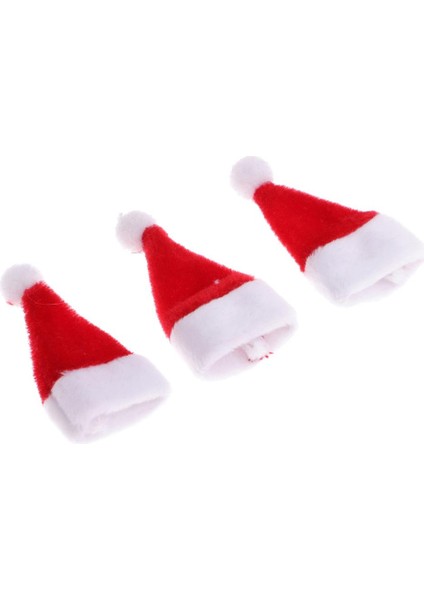 6 Parça 1:12 Ölçekli Dollhouse Noel Baba Noel Sahne Dekor Için Şapka (Yurt Dışından)