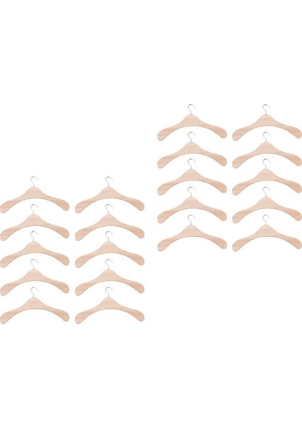 20 x Bebekler Woodencyes Askı Ceket Elbise Giysi Organizatör Bjd SD17 Için (Yurt Dışından)
