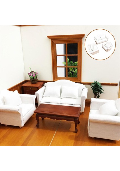 3x Bebek Evi Mobilya Mobilya Minyatür Kanepe 1:12 Oturma Odası Için (Yurt Dışından)