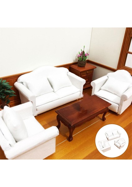 3x Bebek Evi Mobilya Mobilya Minyatür Kanepe 1:12 Oturma Odası Için (Yurt Dışından)