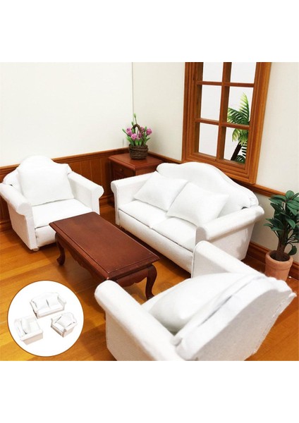 3x Bebek Evi Mobilya Mobilya Minyatür Kanepe 1:12 Oturma Odası Için (Yurt Dışından)